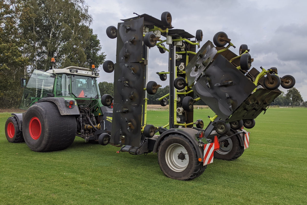 ecoclipper folded to show mowing decks